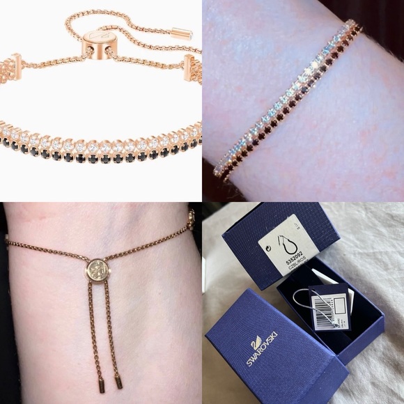 Swarovski Subtle bracelet double black/white crystal rose gold - Picture 5 of 6